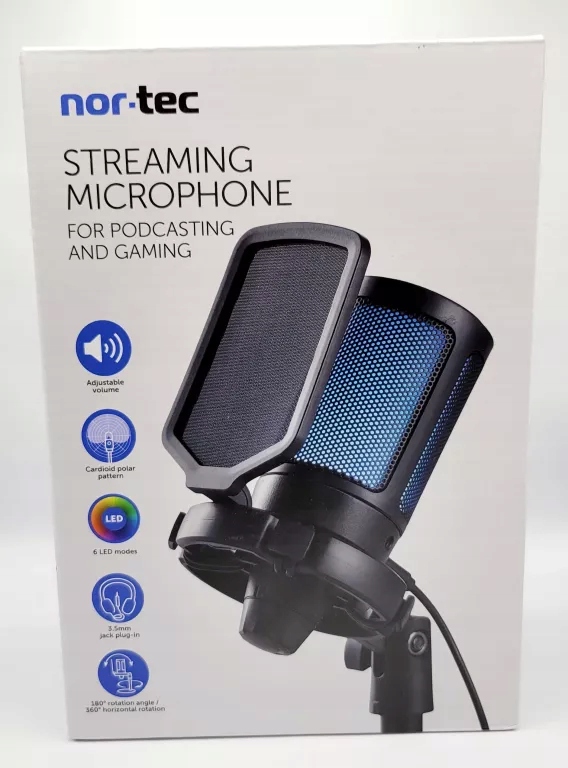 MIKROFON NOR-TEC MIKROFON ZE ŚWIATŁEM LED