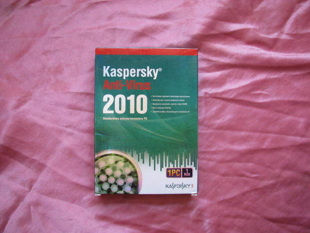 Kaspersky Anti-Virus 2010 certyfikat i płyta bcm
