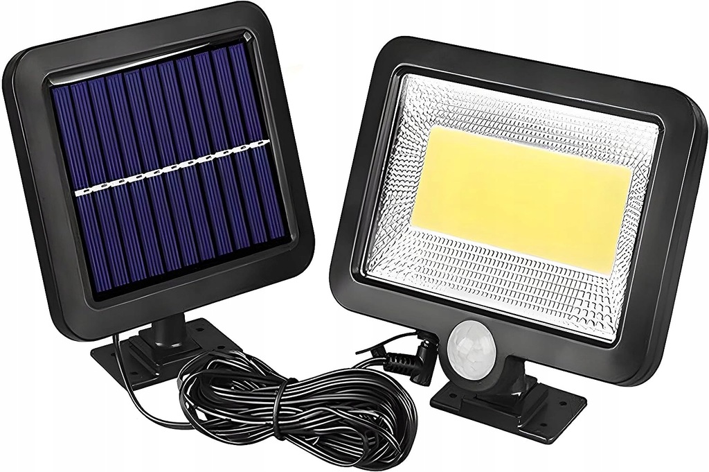 WODOODPORNA LAMPA SOLARNA Z CZUJNIKIEM RUCHU LED