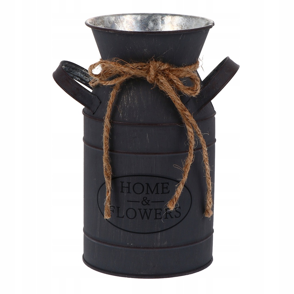 WAZON KWIATOWY W STYLU RETRO Z WYTRZYMAŁEJ BLACHY CYNKOWEJ