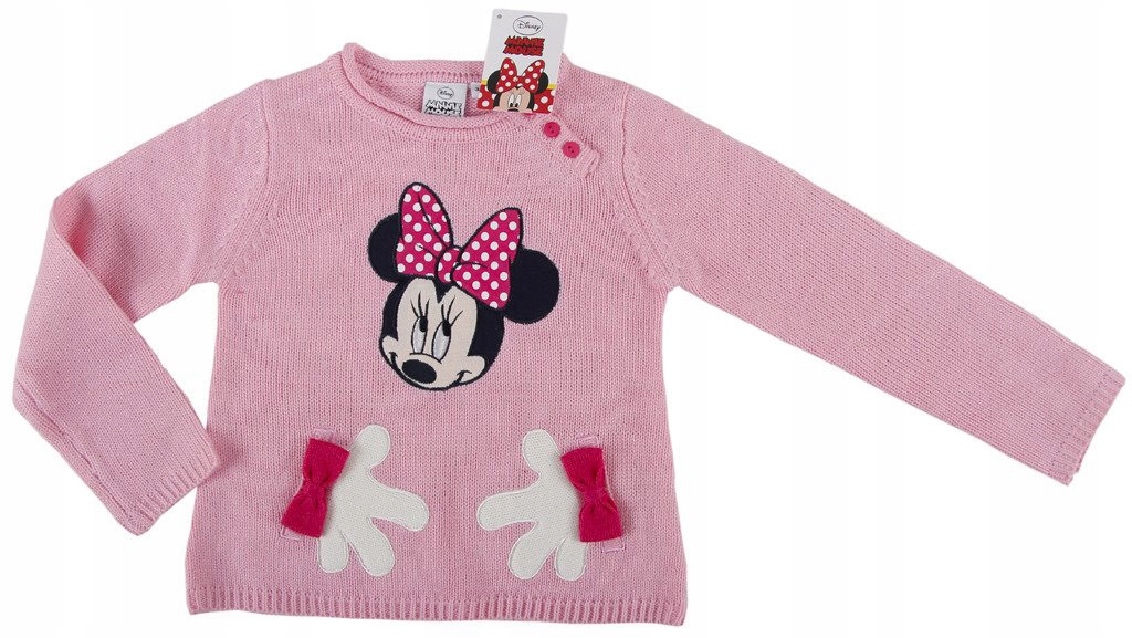 Myszka Minnie ciepły sweter sweterek Disney *116cm