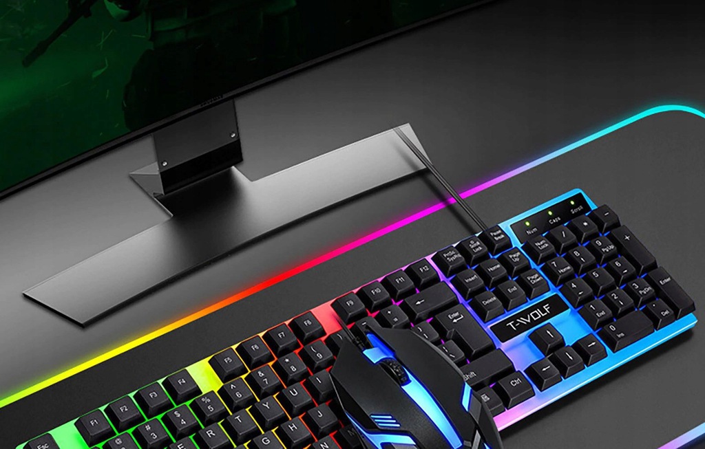 Купить ИГРОВОЙ КОМПЛЕКТ КЛАВИАТУРА МЫШЬ RGB С ПОДСВЕТКОЙ: отзывы, фото, характеристики в интерне-магазине Aredi.ru