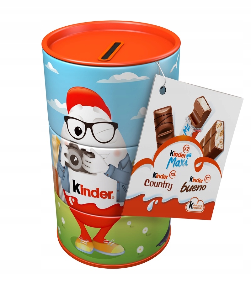 FERRERO KINDER MIX TWISTER BOX OBROTOWA BLASZANNA SKARBONKA 155g