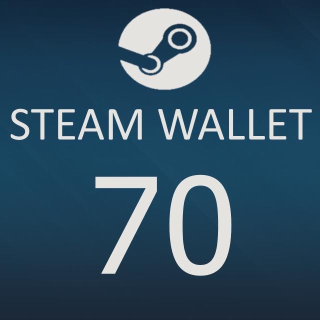 Doładowanie STEAM WALLET 70 ZŁ Karta podarunkowa