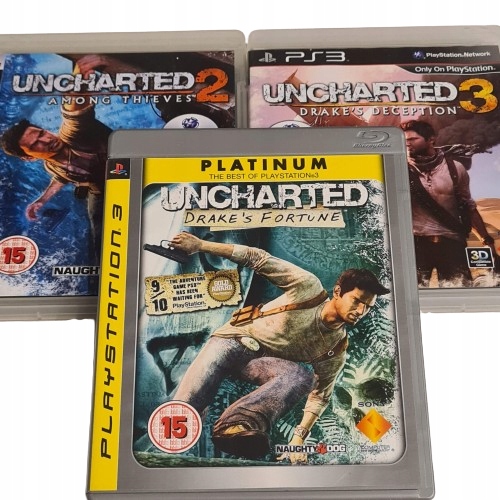 UNCHARTED 1 2 3 TRYLOGIA PS3 WSZYSTKIE CZĘŚCI PŁYTY BEZ RYS sprawdź ekspres