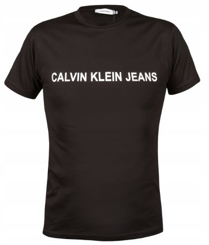 CALVIN KLEIN T-shirt męski CK napis logo czarny XL