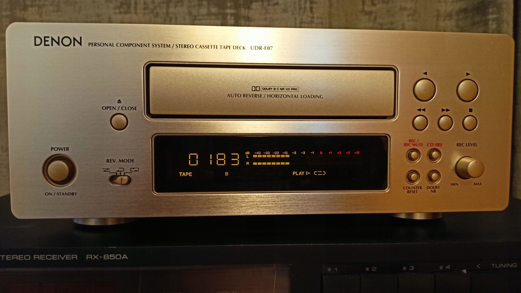 Magnetofon kasetowy Denon UDR-F07 złoty