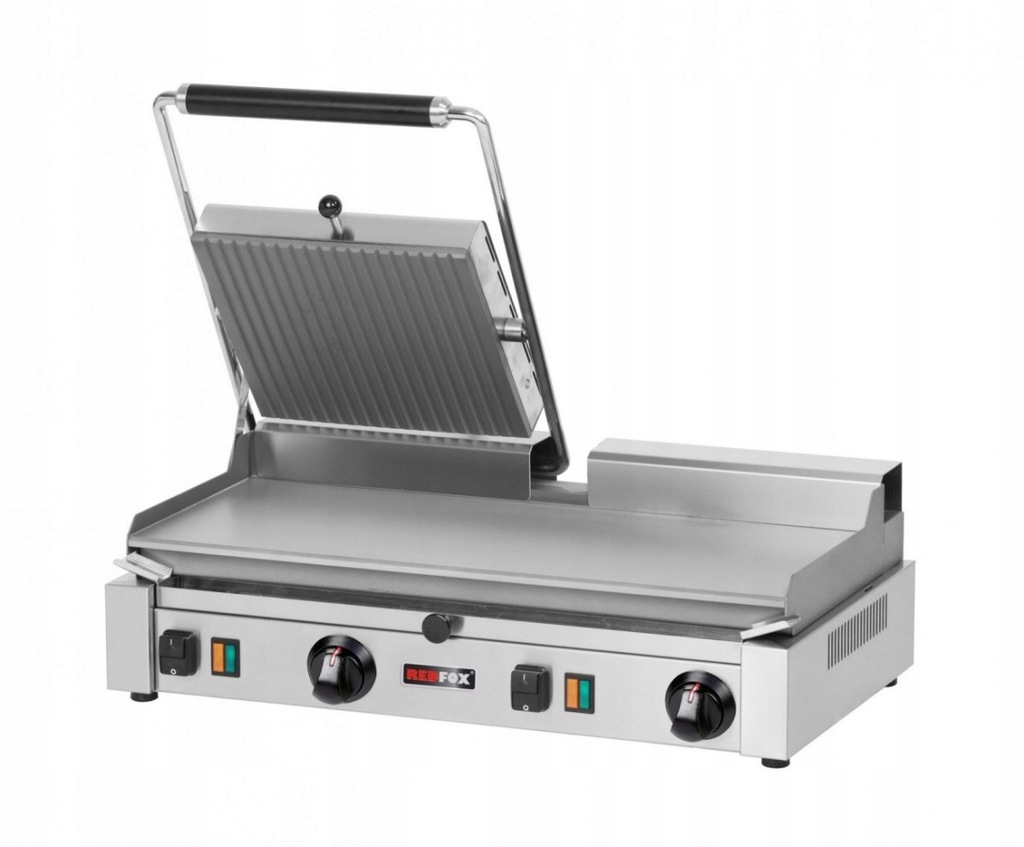 Grill kontaktowy podwójny gładki Redfox 00007916