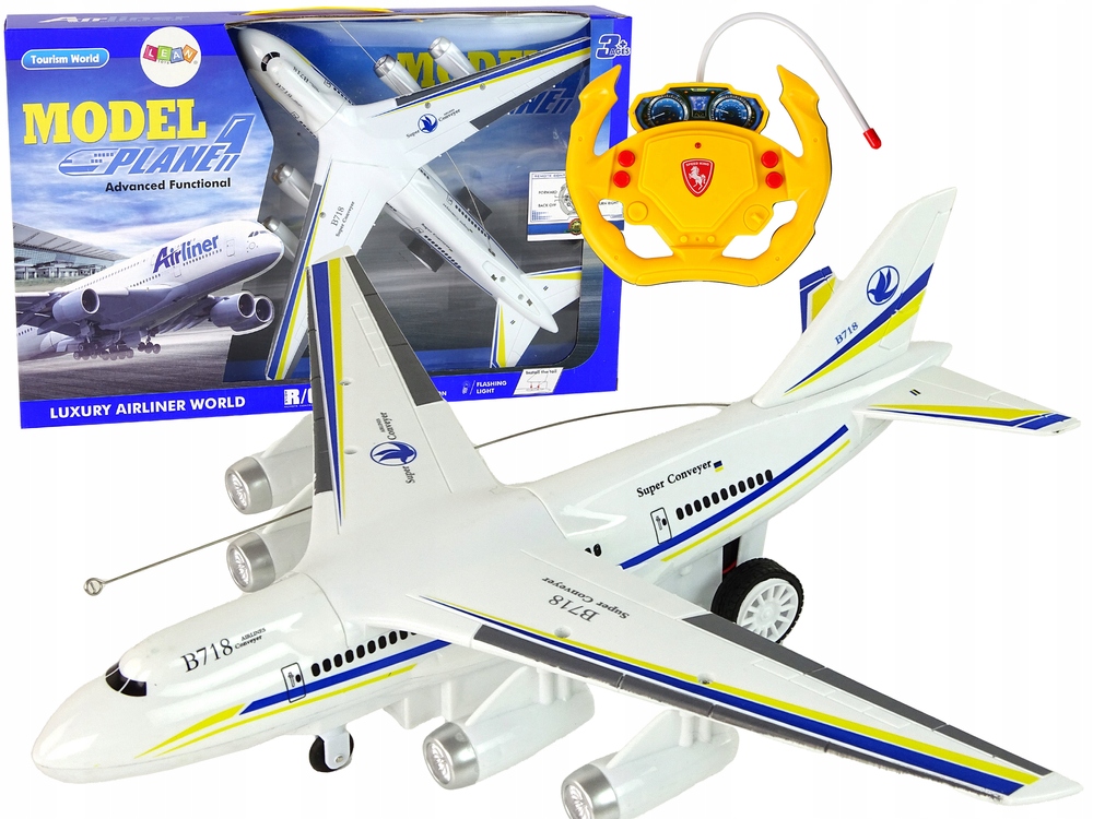 SAMOLOT PASAŻERSKI ZDALNIE STEROWANY RC BIAŁY (Unisex) LEAN Toys