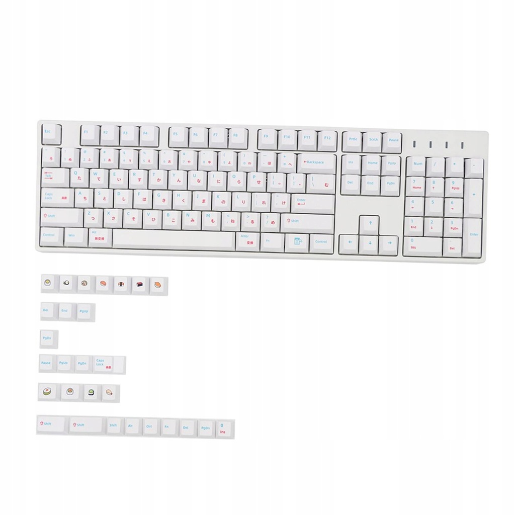 PBT Japanese Sushi Keycaps Dzieci DIY Części do