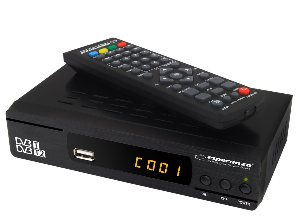 TUNER DEKODER CYFROWY DVB-T TV HD MPEG-4 PILOT