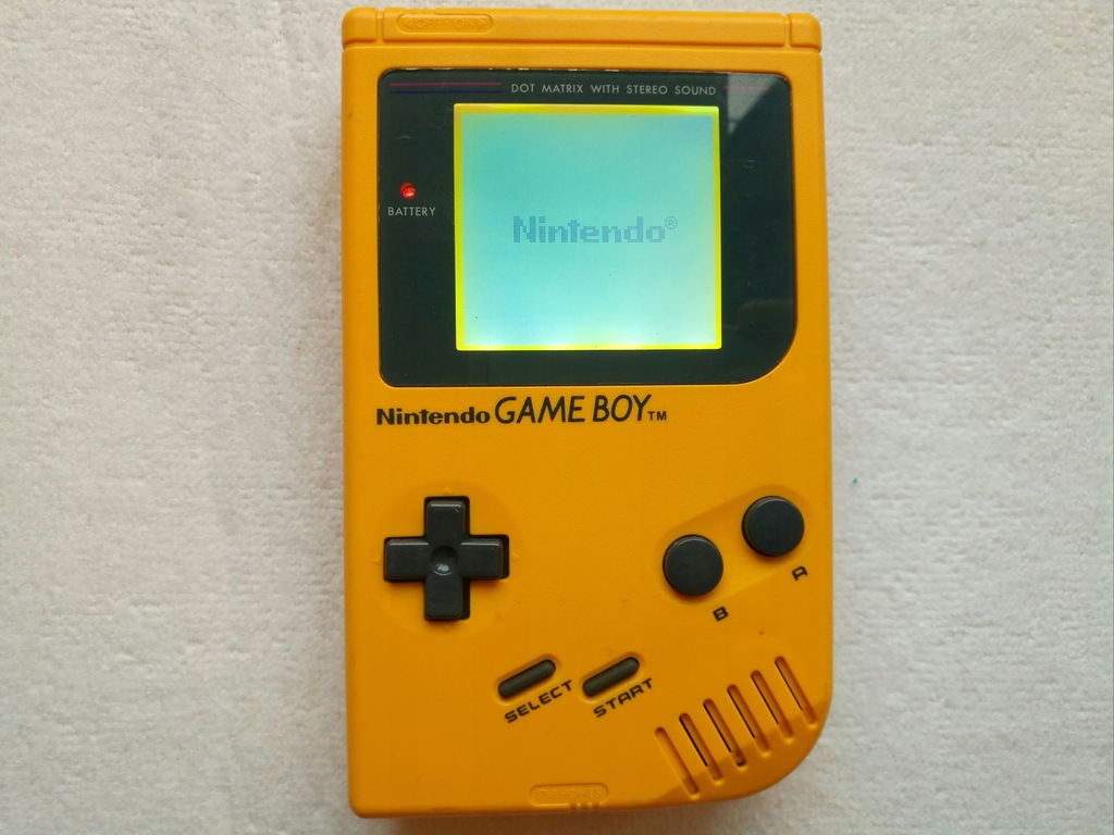 Game Boy Classic Yellow z modem backlight