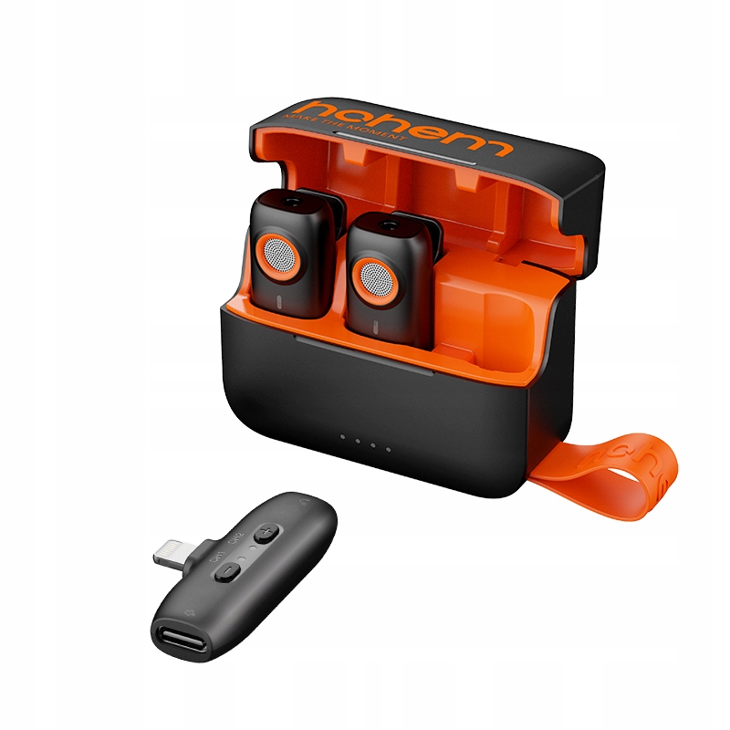 Mikrofon Bezprzewodowy Etui Ładujące 2TX 1RX Hohem Mic-01 iPhone Lightning