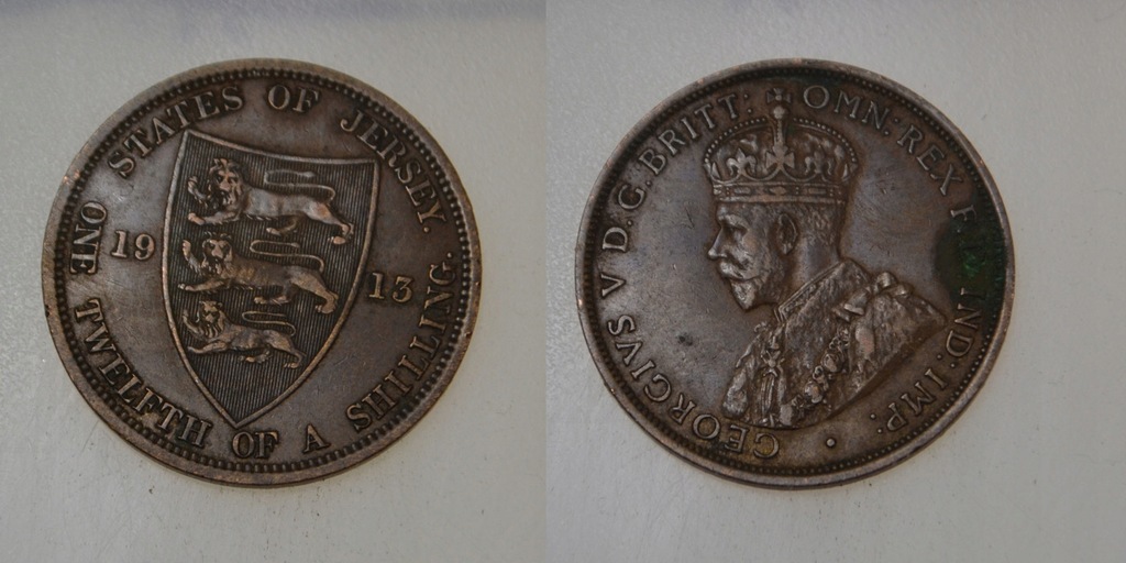 Jersey 1/12 Shilling 1913 rok od 1zł i BCM
