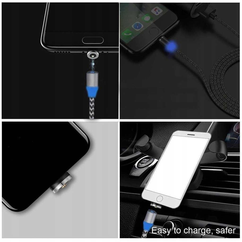 Купить МАГНИТНЫЙ КАБЕЛЬ 3в1 1м ДЛЯ IPHONE TYPE-C MICRO USB: отзывы, фото, характеристики в интерне-магазине Aredi.ru