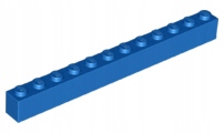 Lego 6112 klocek brick 1x12 niebieski blue. ZB12