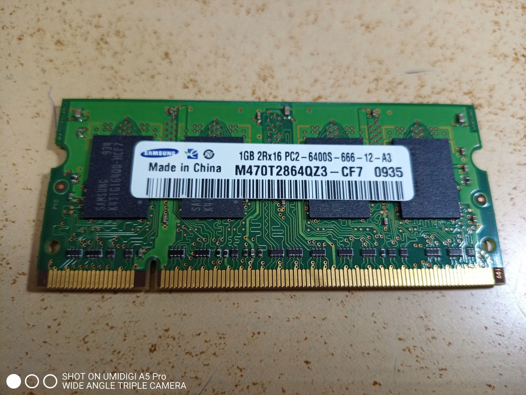 Samsung 1GB 2Rx16 PC2-6400S DDR2 800MHz