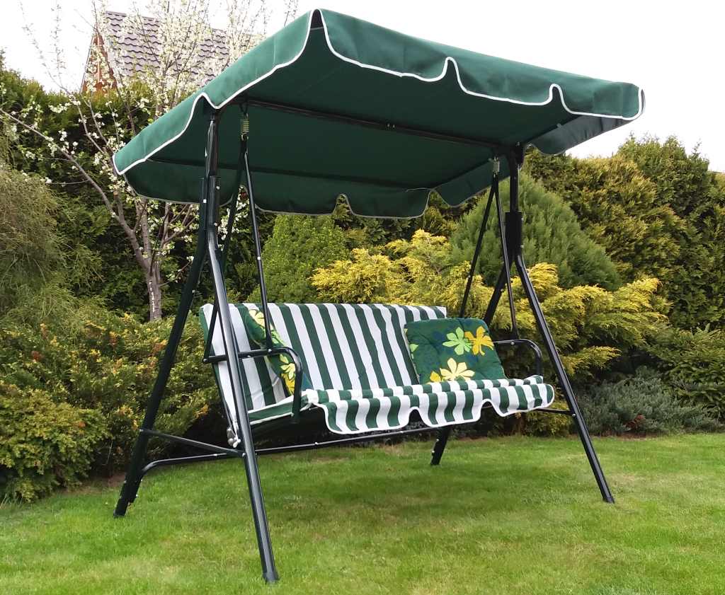 MOCNA HUŚTAWKA OGRODOWA 3-OSOBOWA ŁAWKA BUJANA HIT - 5255409365
