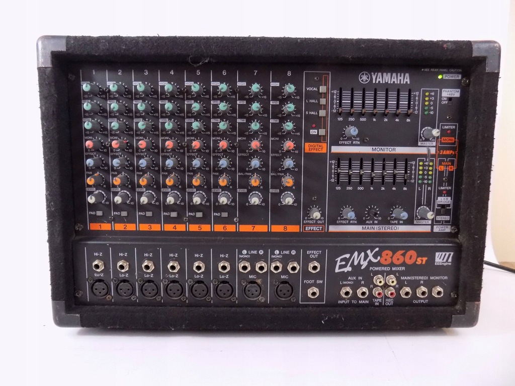 YAMAHA ヤマハ　パワードミキサー　EMX 860ST Powermixer Yamaha EMX860ST 8 kanałów - 9128345901