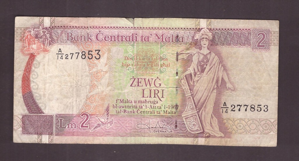 Malta - banknot - 2 Lira