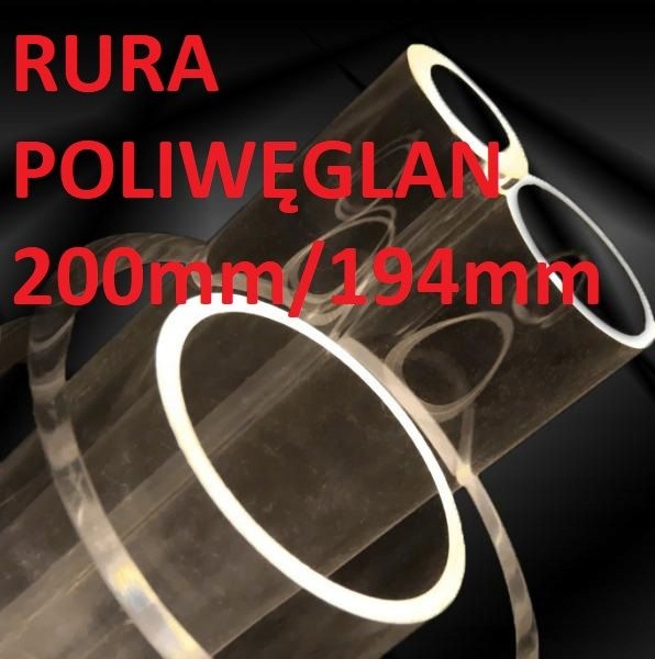 Rura poliwęglan 200mm/194mm - długość 1m