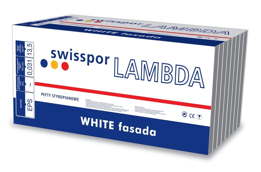 SWISSPOR Styropian LAMBDA WHITE FASADA(cena za m3)