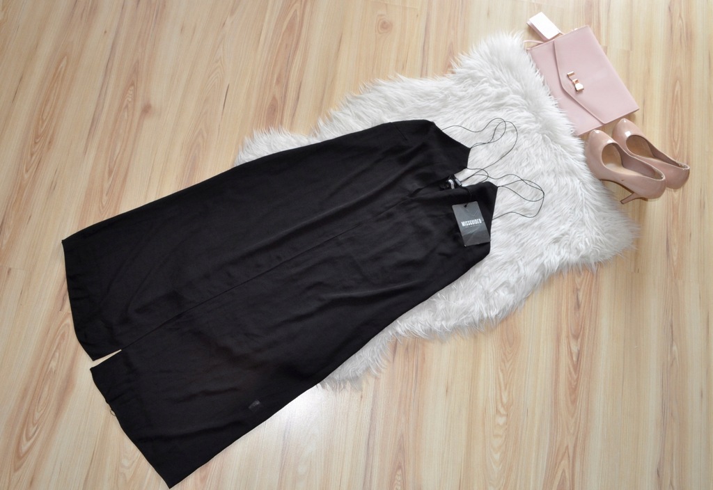 MISSGUIDED TUNIKA CZARNA MGIEŁKA NOWA BASIC 42