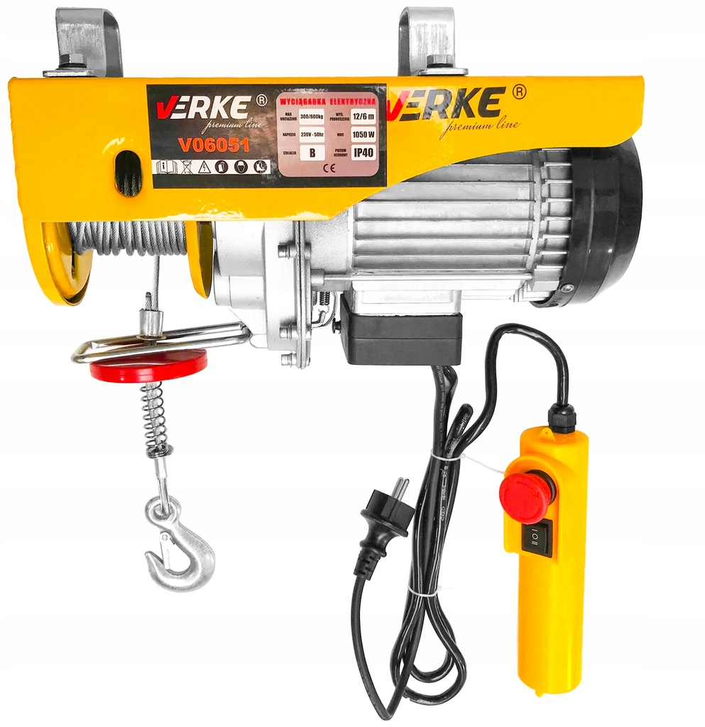 WYCIĄGARKA WCIĄGARKA ELEKTRYCZNA LINOWA 600kg 230V - 7278663856