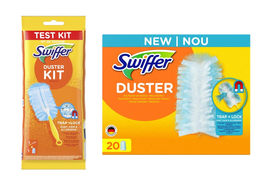 SWIFFER DUSTER MIOTEŁKA 1+1+20 ZBIERA KURZ SIERŚĆ