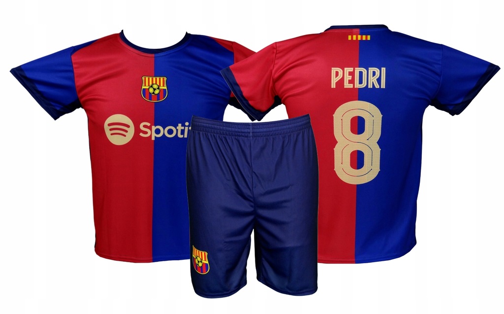 PEDRI strój sportowy BARCELONA koszulka spodenki rozmiar 116