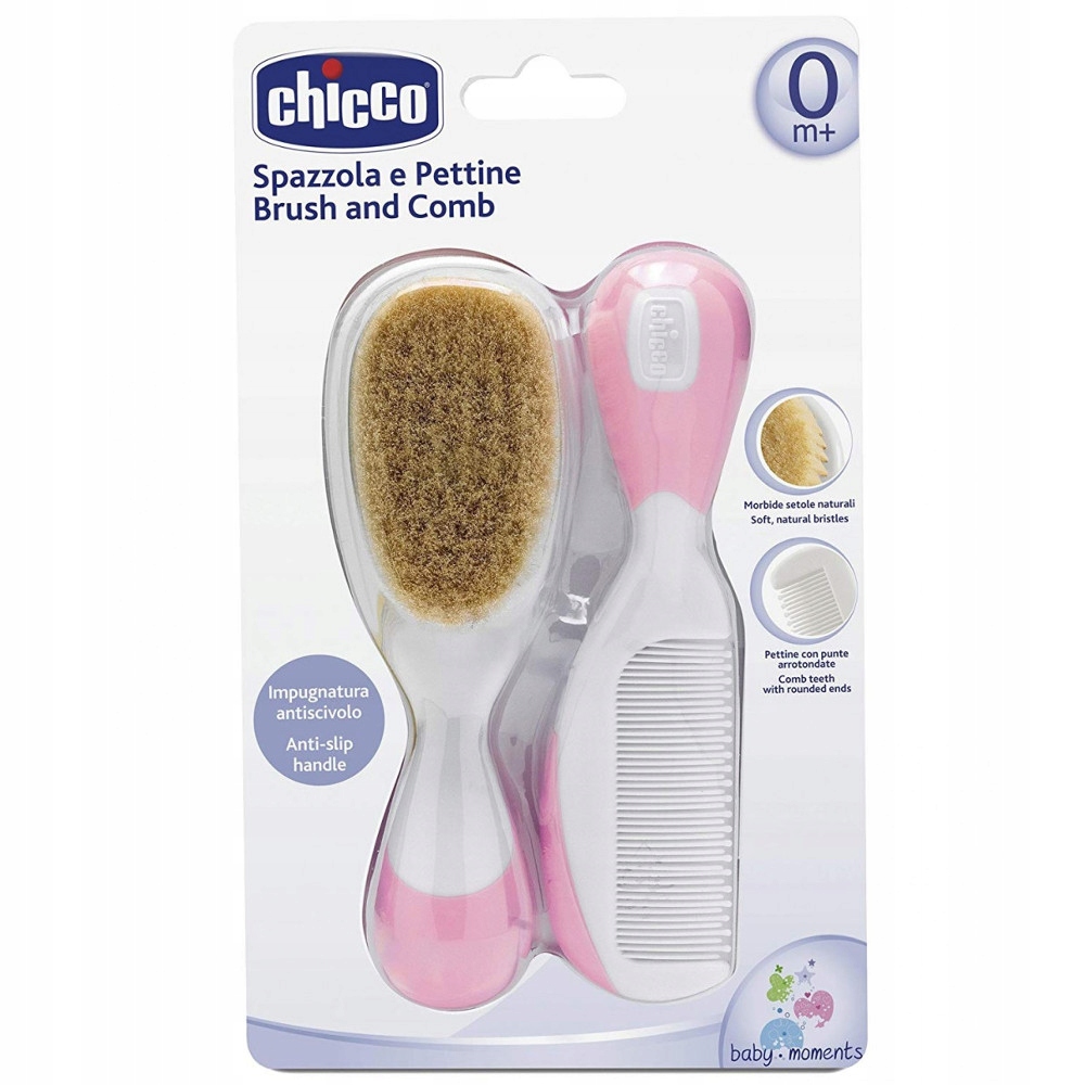 CHICCO SZCZOTKA GRZEBYK Z NATURALNEGO WŁOSIA