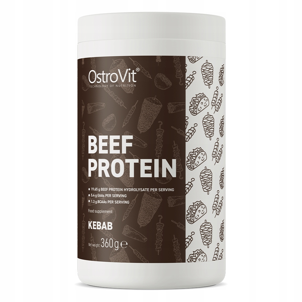 OstroVit Beef Protein 360 g smak Kebab BIAŁKO WOŁOWE