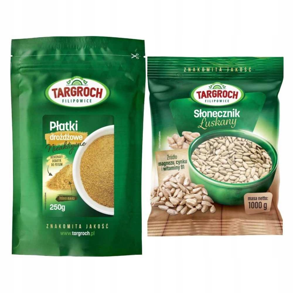 Płatki Drożdżowe Nieaktywne 250g + Słonecznik 1kg