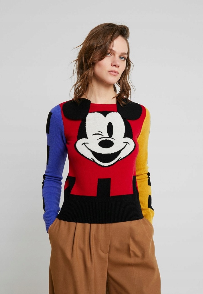 BENETTON SWETER DAMSKI Z MYSZKA MICKEY XS 1BPD