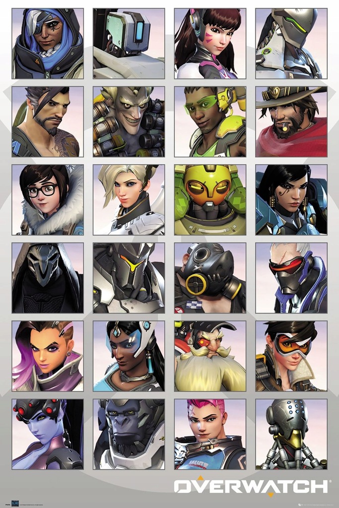 Overwatch Postacie - plakat z gry 61x91,5 cm