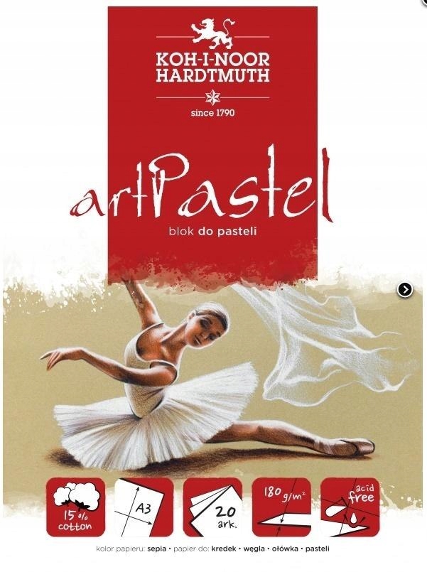 Blok do pasteli artpastel sepia A4 20 kartek 180G.