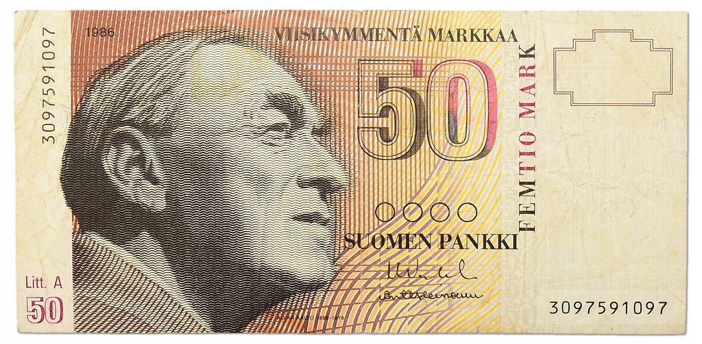 12.Finlandia, 50 Markkaa 1986 (1991), P.118, St.3+