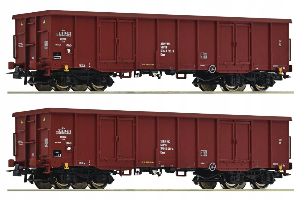 ROCO 76038 Zestaw 2 wagony węglarki Eaos PKP Ep.V