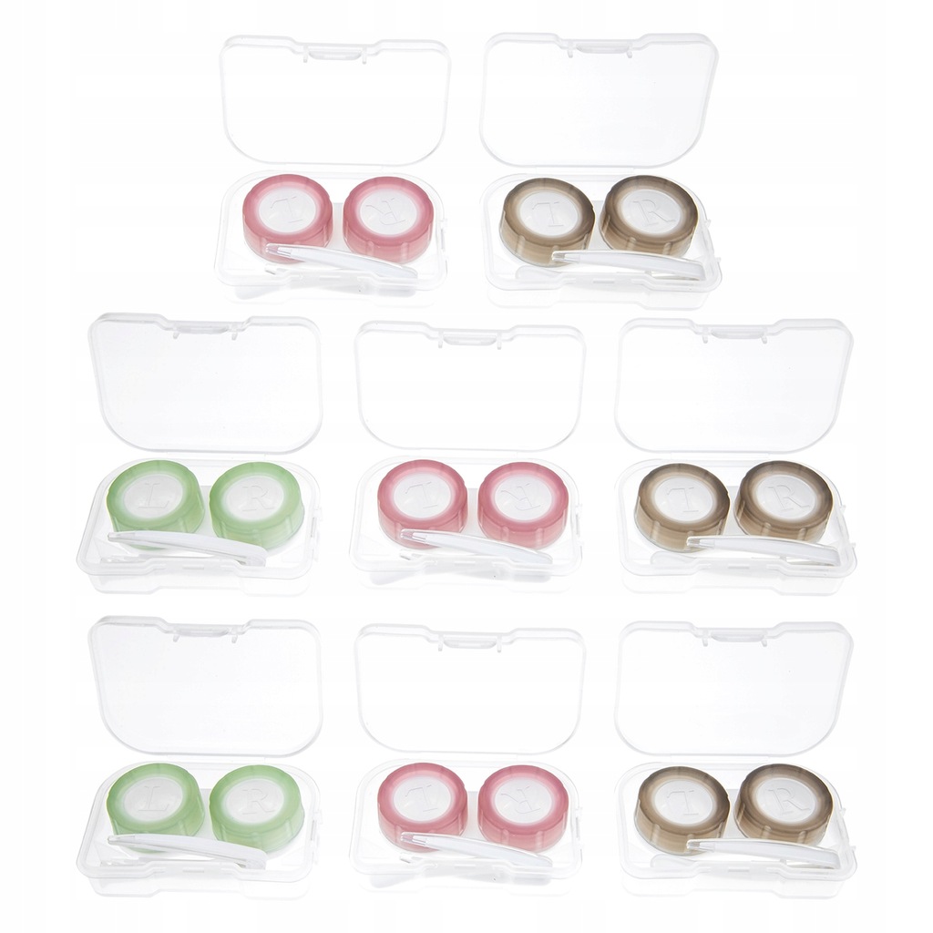 Zestaw pęsety Travel Portable Contact Case Lens