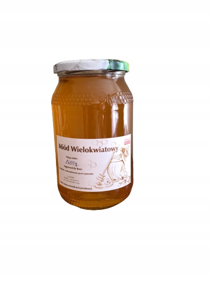 Miód wielokwiatowy wiosenny 2023 słoik 1,2kg miodu