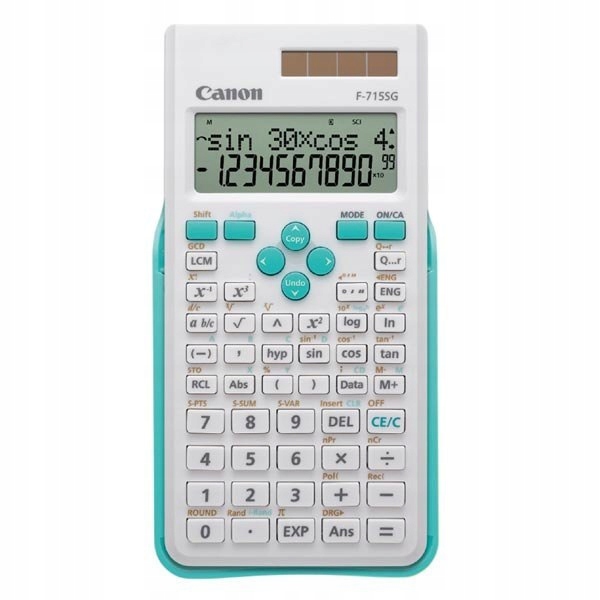 Canon Kalkulator F-715SG, biała, szkolny, 12 cyfr,