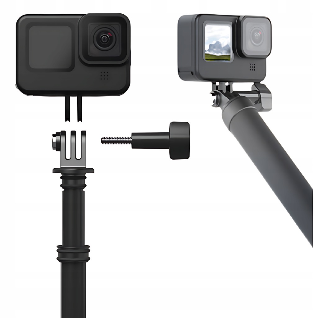 Telesin Karbonowy SelfieStick 3M Wysięgnik Kijek Kamer DJI GoPro Hero Insta