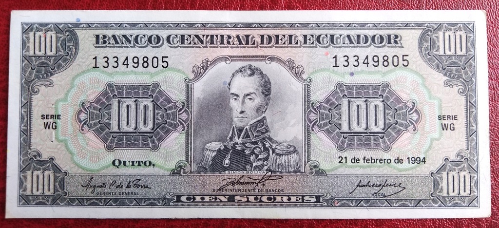 Ekwador 100 Sucres 1994 r.