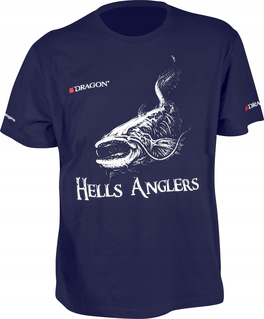 T-shirt DRAGON HELLS ANGLERS SUM M granatowy