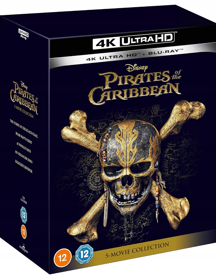 PIRACI Z KARAIBÓW Pirates of The Caribbean 1-5 Steelbook 4K Ultra HD