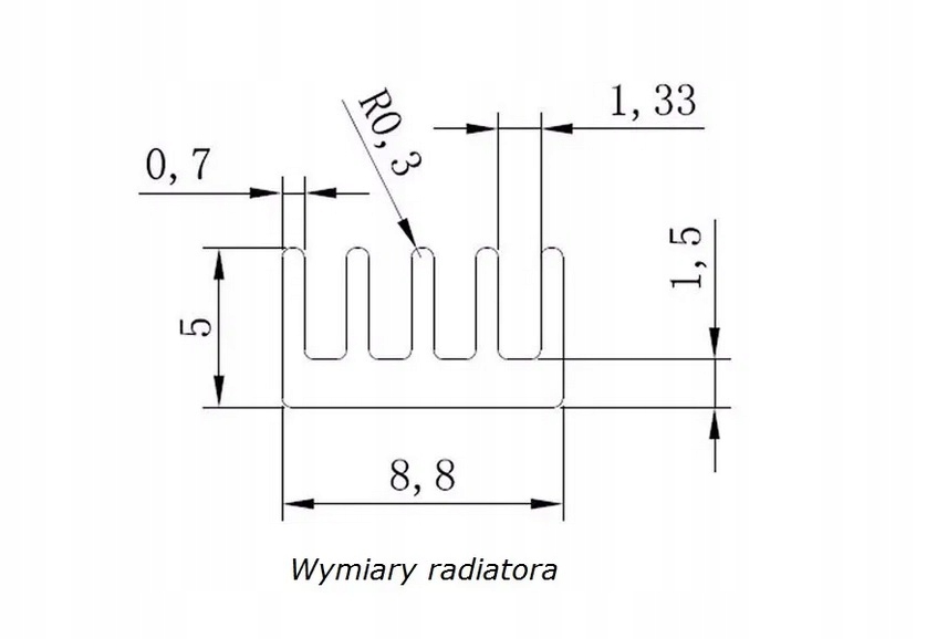 Radiator aluminiowy mini