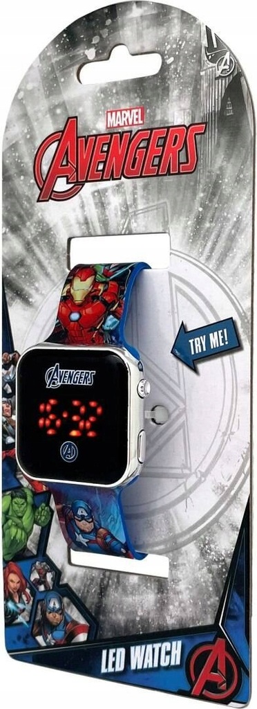 Zegarek LED z kalendarzem Avengers Kids Euroswan