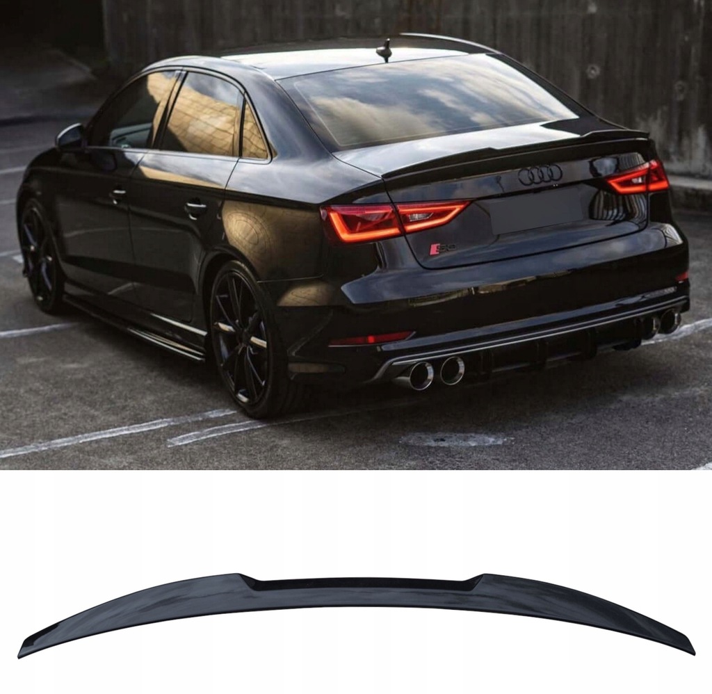 LOTKA SPOILER AUDI A3 8V 13-20 PSM CZARNY POŁYSK