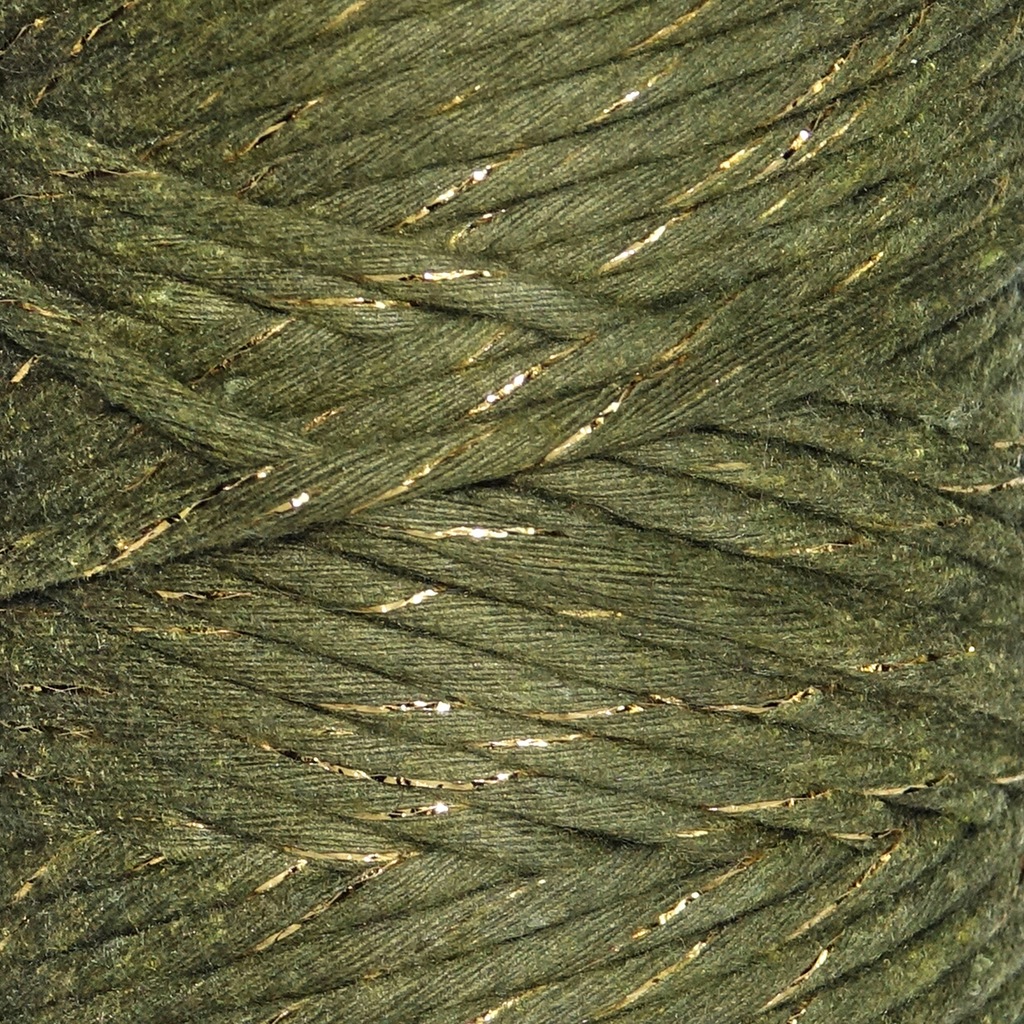 sznurek bawełniany makrama bawełna 3mm 20m złotavo