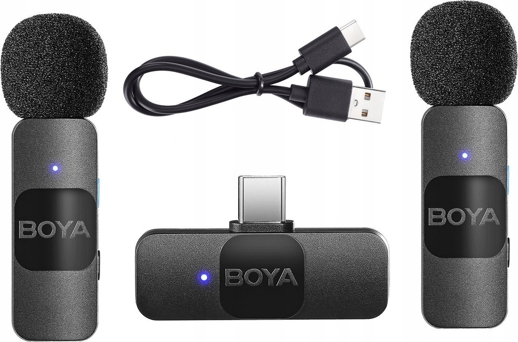 Boya BY-V20 Ultrakompaktowy bezprzewodowy system mikrofonowy USB-C